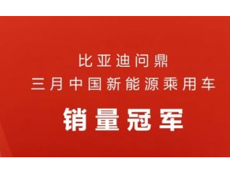 104338輛！比亞迪奪得3月中國新能源銷量冠軍