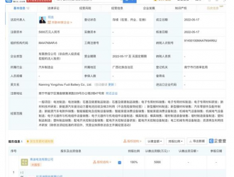 注資5000萬元 比亞迪在南寧成立電池公司